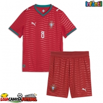 Camisa de Futebol Portugal Bruno Fernandes #8 Equipamento Principal Infantil Mundo 2026 Manga Curta (+ Calças curtas)